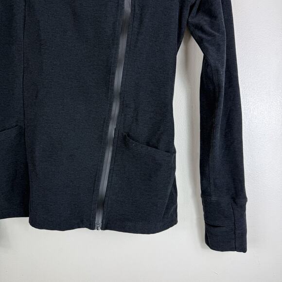 Beyond Yoga Jacket Womens Size XS Black‎ Off Set Zipper Athletic Running USA - Picture 5 of 12